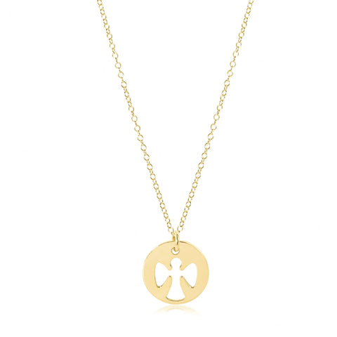 egirl 14" Necklace Gold - Guardian Angel Gold Disc