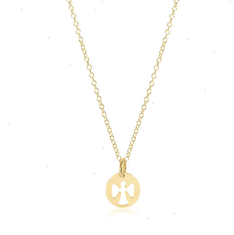 egirl 14" Necklace Gold - Guardian Angel Small Gold Disc