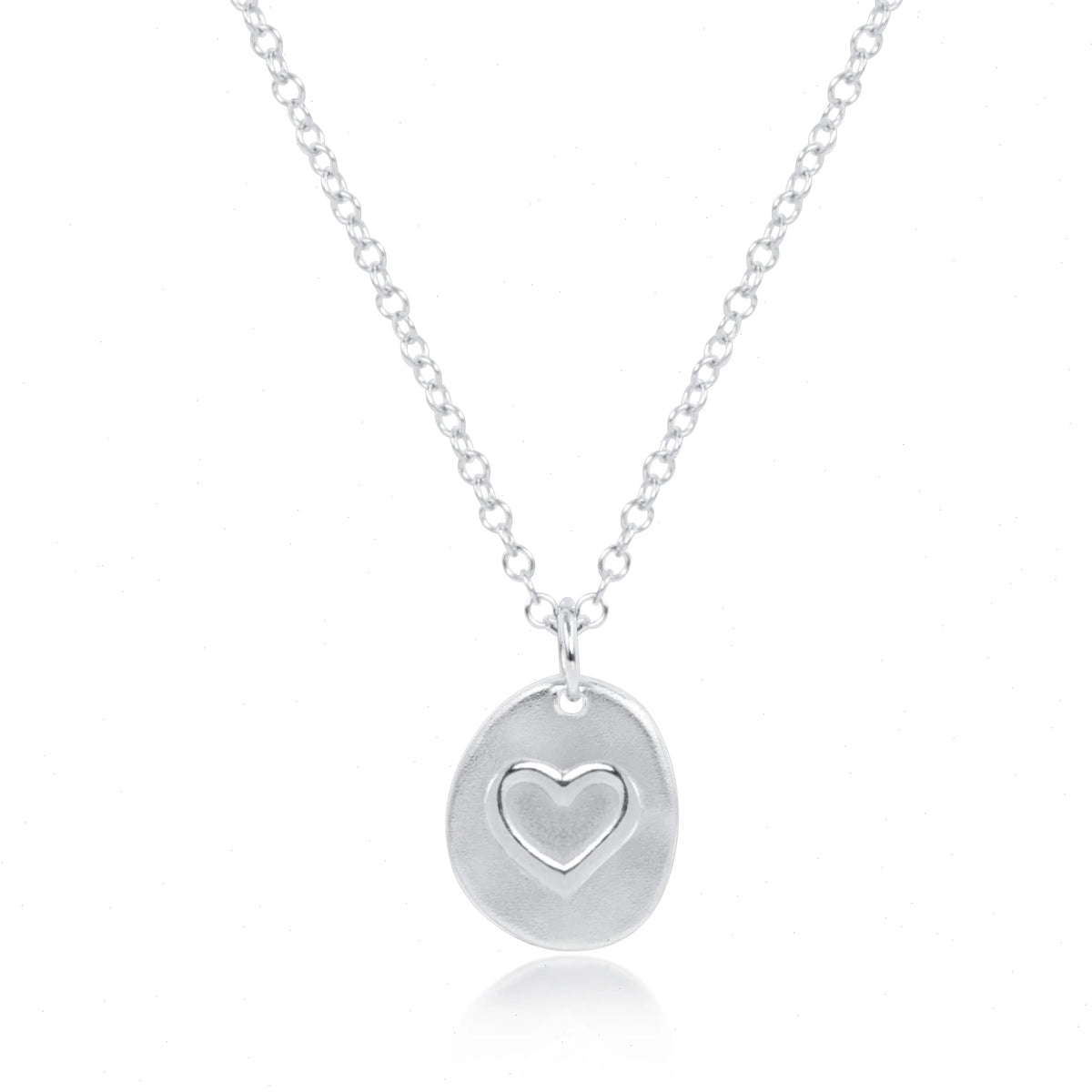 16" Necklace Sterling - Inspire Love Small Sterling Charm
