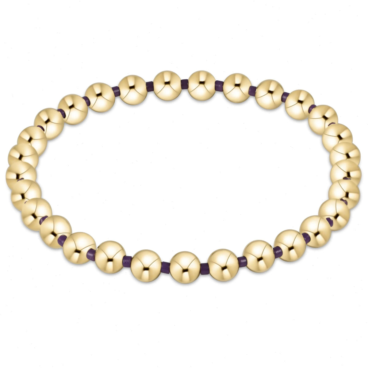 Gameday Hope Grateful 5mm Bead Bracelet - Purple