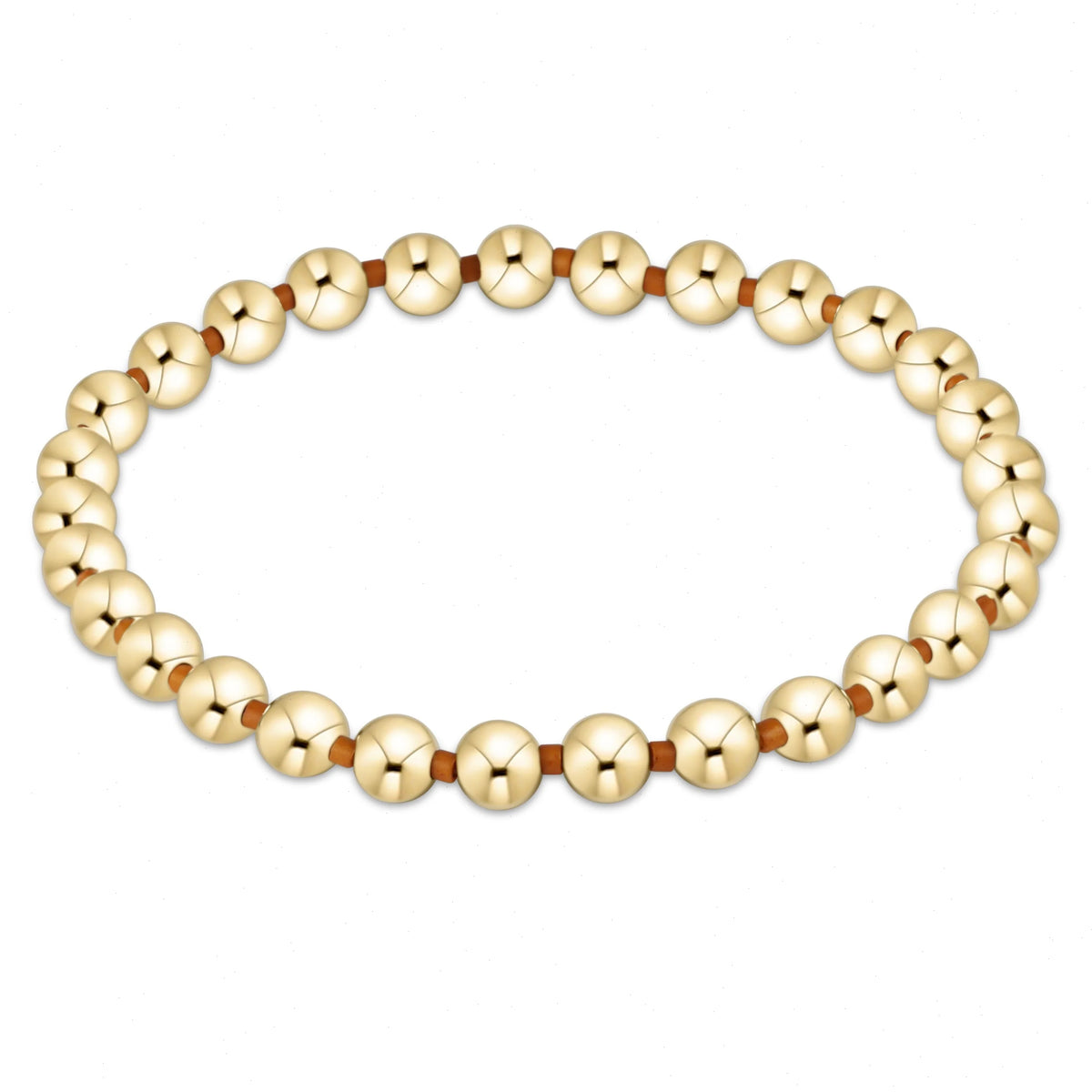 Gameday Hope Grateful 5mm Bead Bracelet - Burnt Orange