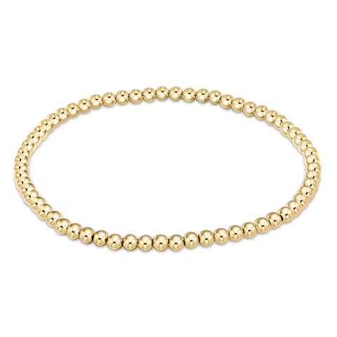classic gold 3mm bead bracelet