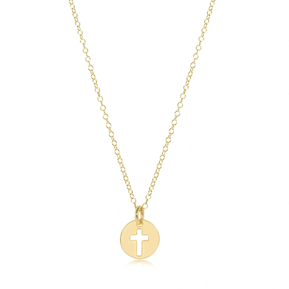 egirl 14" Necklace Gold - Blessed Small Gold Disc