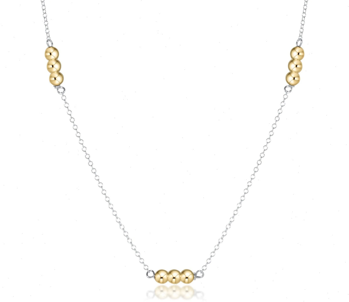 Choker Joy Simplicity Chain Sterling Mixed Metal - 3mm Gold